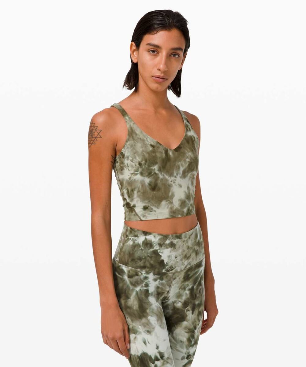 lululemon Align Tank Diamond Dye Light Sage Army Green Size 2